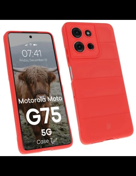 Carcasa Bizon Tur Motorola Moto G75 5G roșie