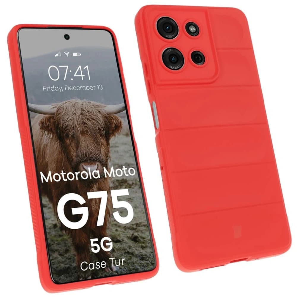 Carcasa Bizon Tur Motorola Moto G75 5G roșie - 1