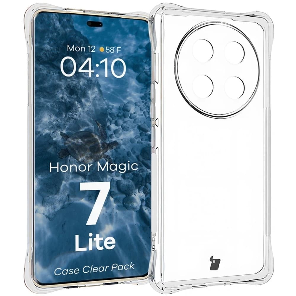 Bizon Case Clear Pack flexible case + 2x screen film Honor Magic7 Lite - 3