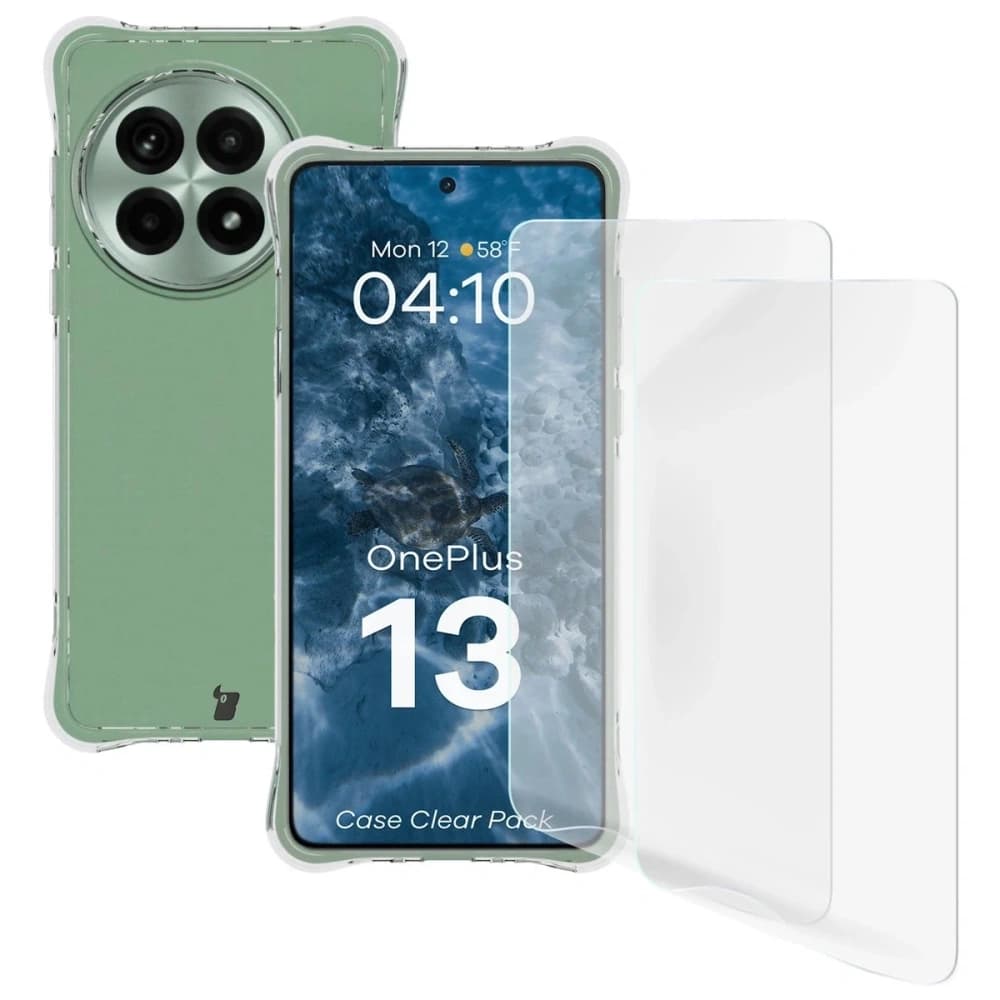 Bizon Case Clear Pack flexibilní pouzdro + 2x ochranná fólie OnePlus 13 - 1