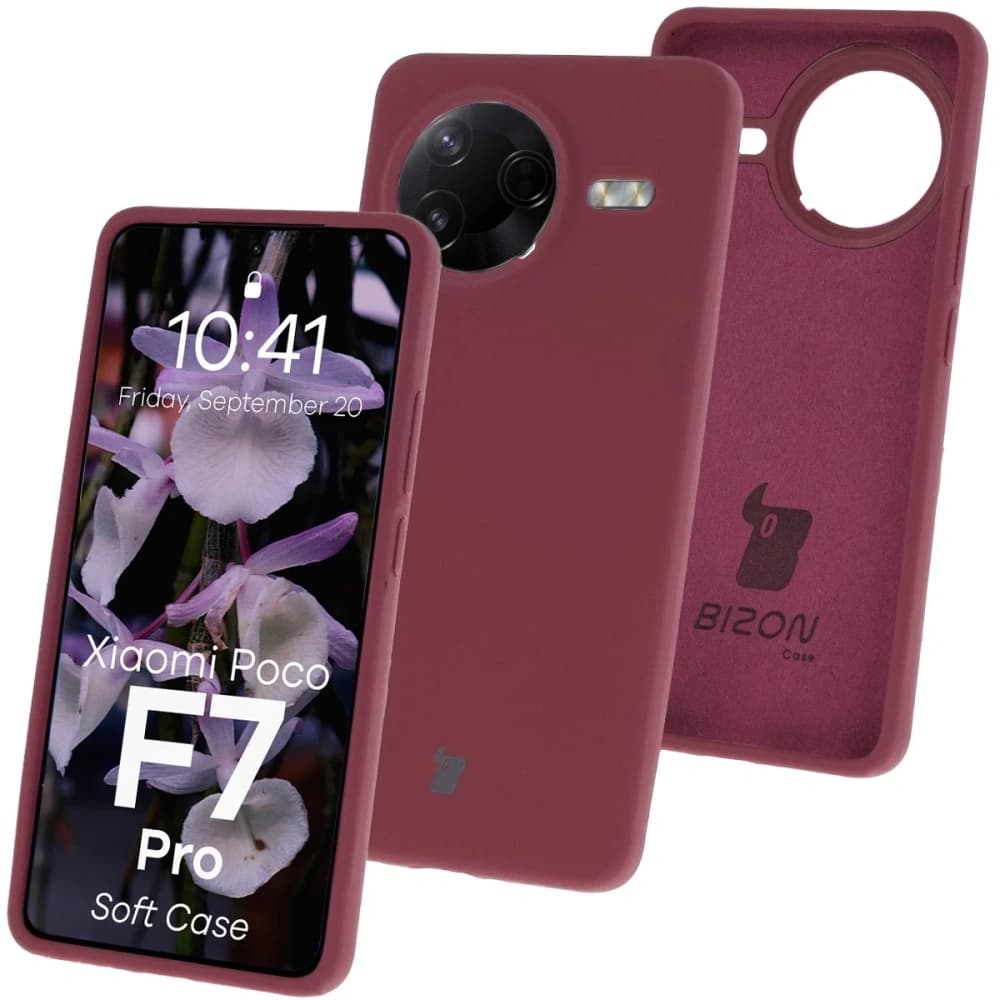 Husă Bizon Soft pentru Xiaomi POCO F7 Pro violet închis - 1