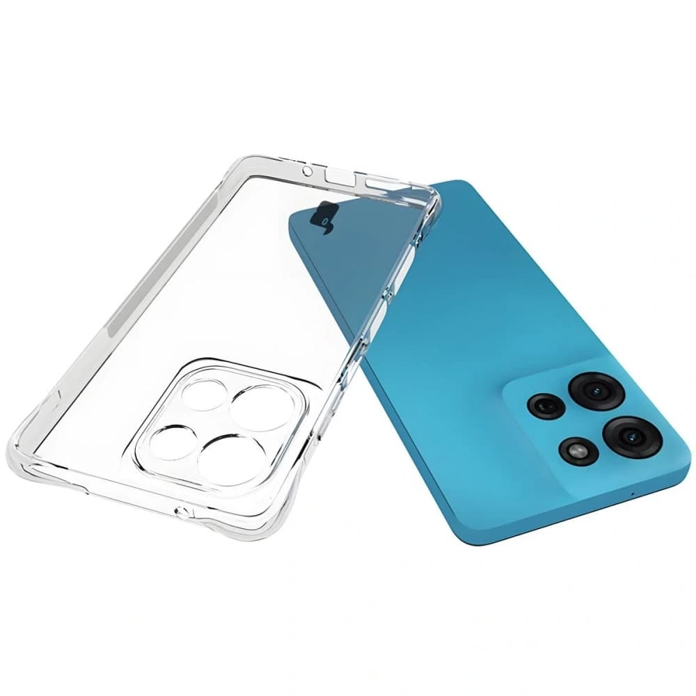 Bizon Case Clear Pack carcasă flexibilă + 2x folie de protecție pentru ecran Motorola Moto G75 5G - 5