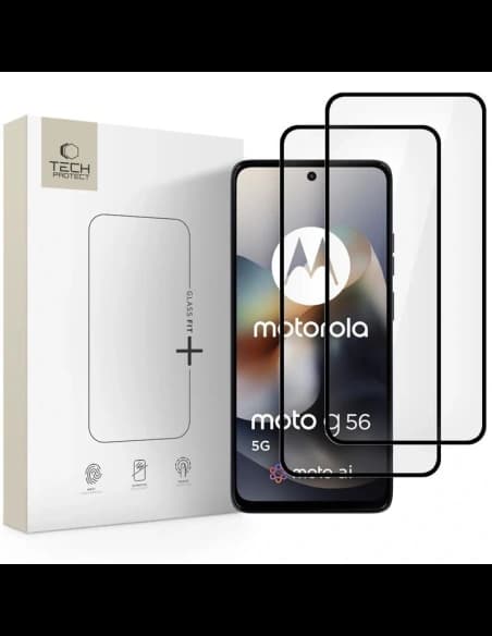Tech-Protect Glass Fit+ Motorola Moto G56 5G Fekete [2 CSOMAG]