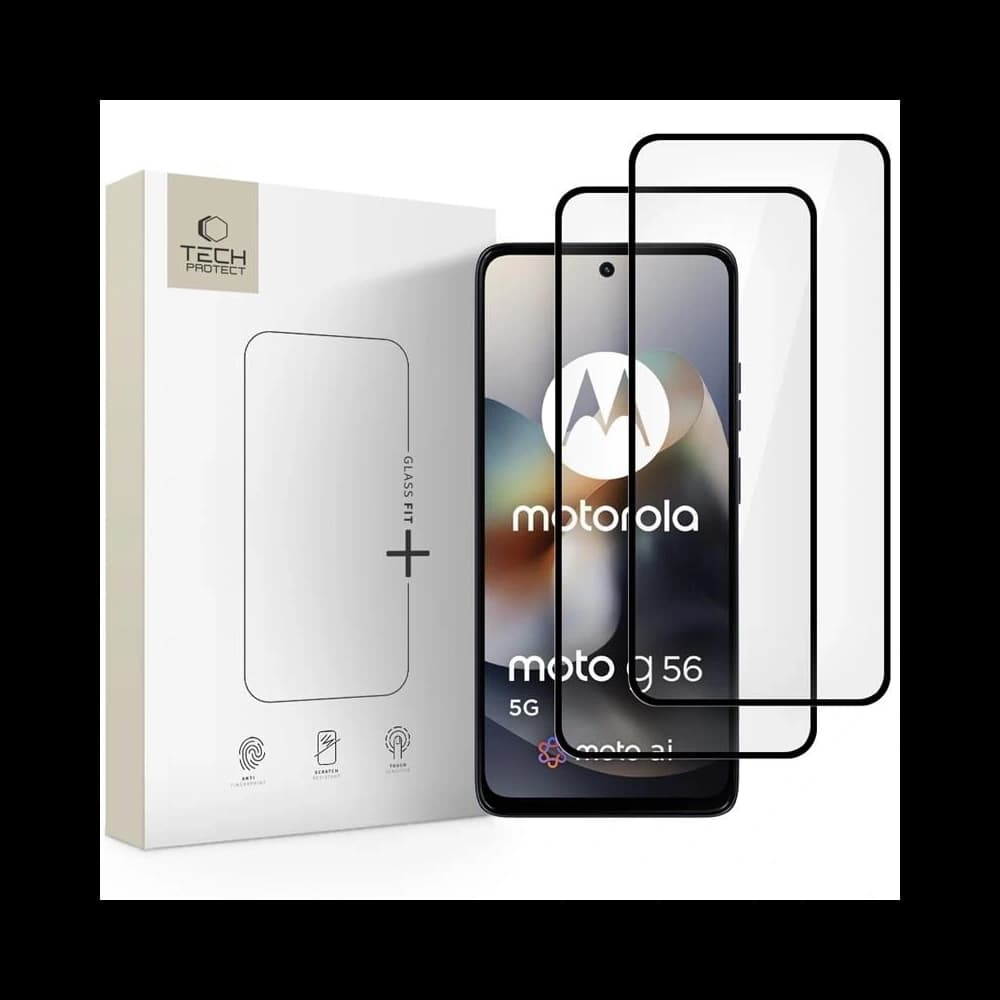 Tech-Protect Glass Fit+ Motorola Moto G56 5G Negru [2 PACHET] - 1
