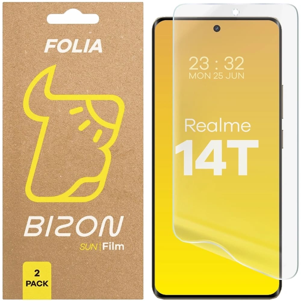 Bizon Üvegfólia Nap Realme 14T 5G [2 CSOMAG] - 1