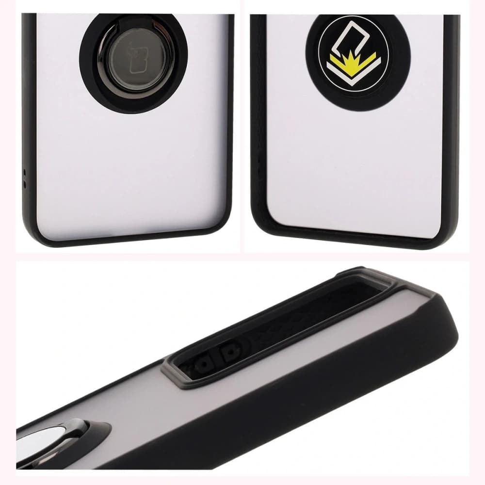 Bizon Case Hybrid Gyűrű Realme 14 5G / 14T 5G füstös fekete kerettel - 4