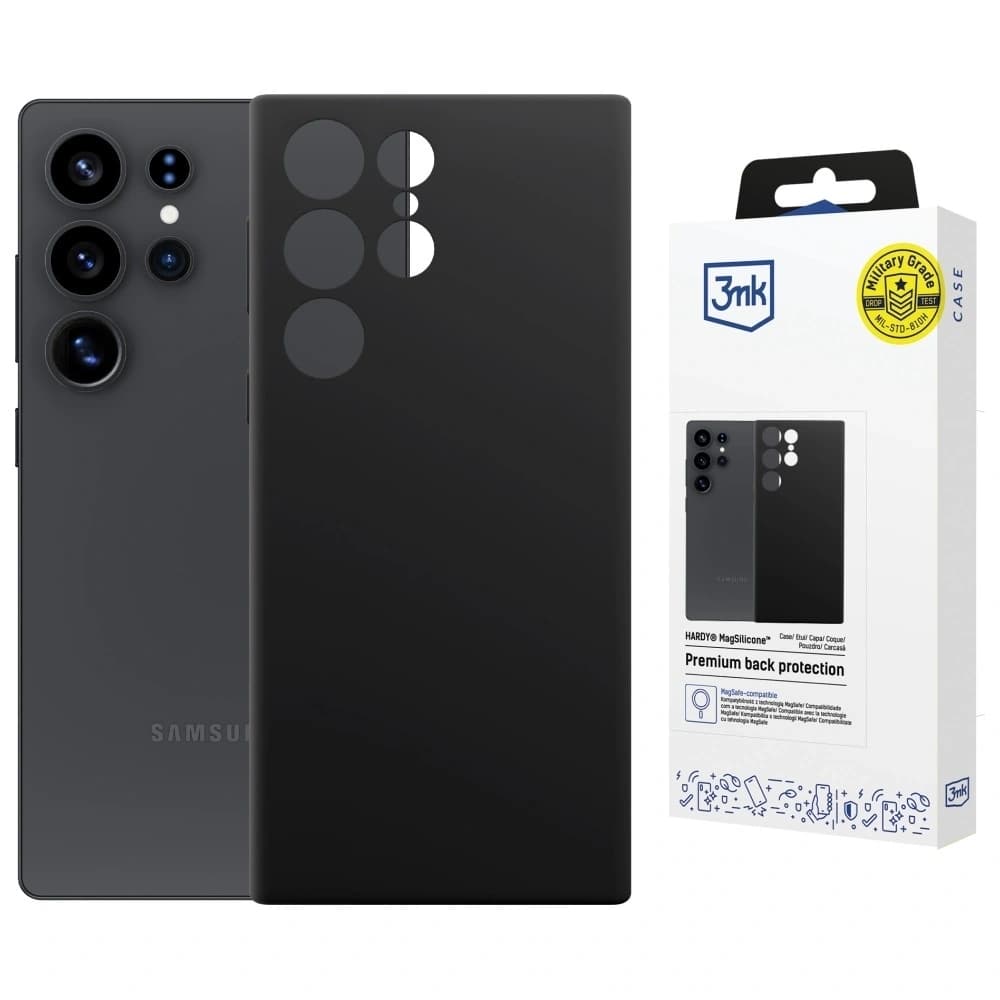 3MK Hardy MagSilicone Samsung Galaxy S23 Ultra negru - 1