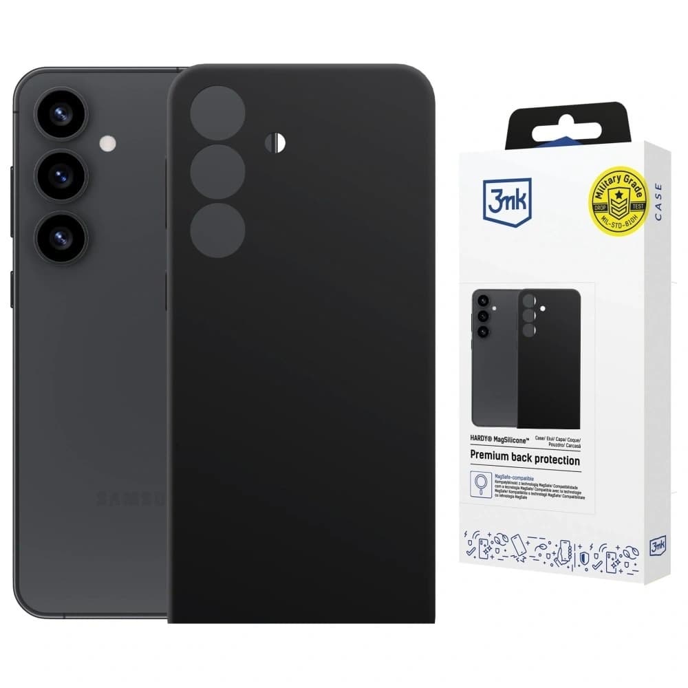 3MK Hardy MagSilicone Samsung Galaxy S24 negru - 1