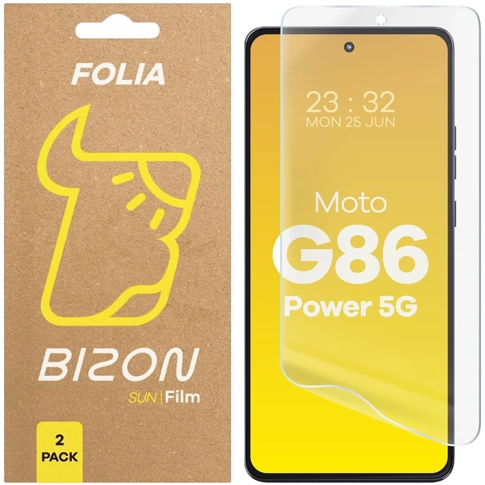 Folia matowa Bizon Glass Film Sun do Motorola Moto G86 Power 5G, 2 sztuki - 1