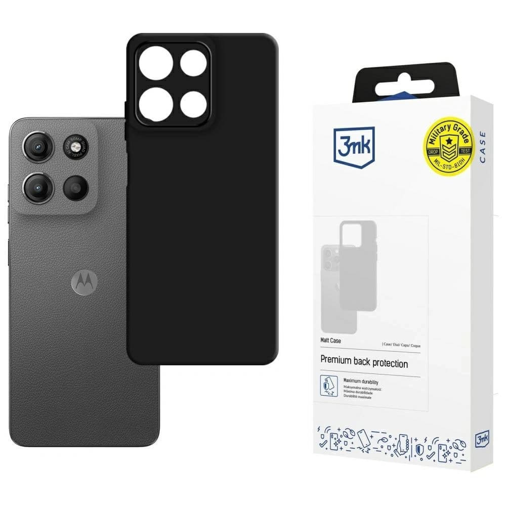 3MK Matt tok Motorola Moto G15 / G15 Power fekete - 1