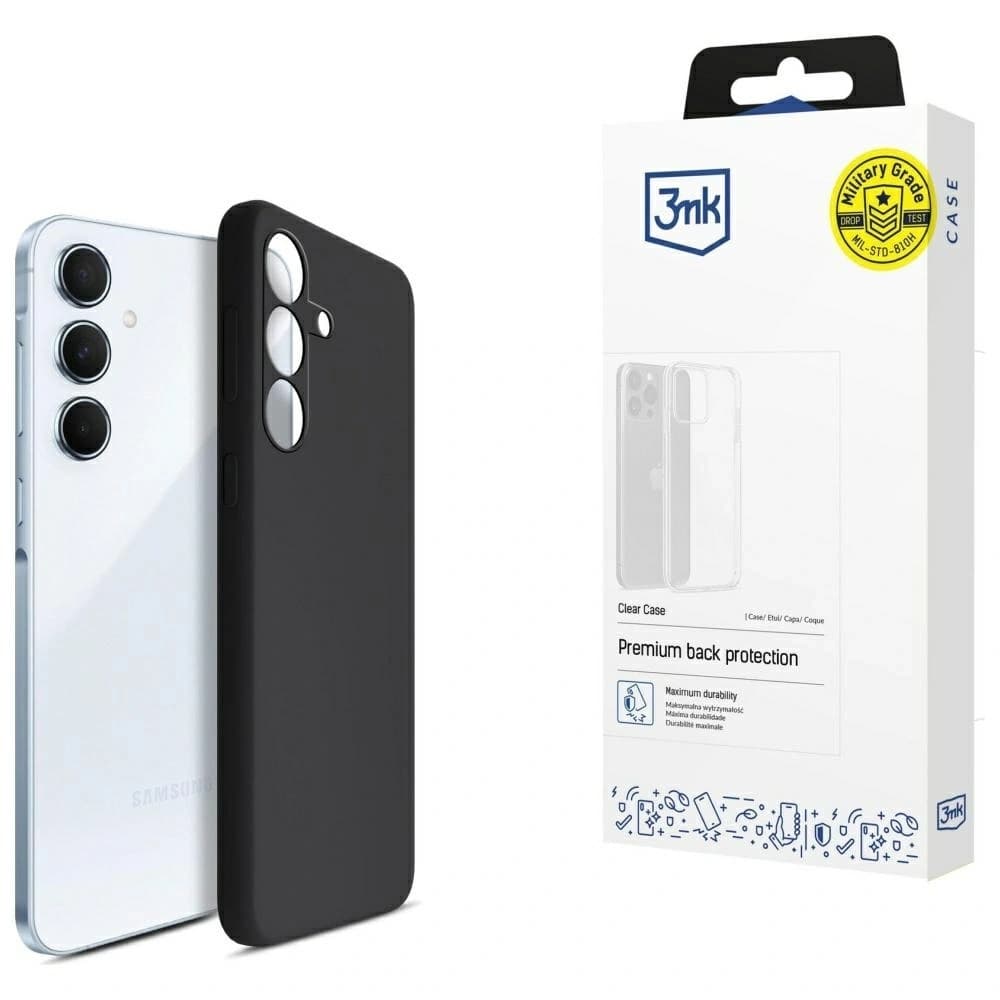 3MK Szilikon tok Samsung Galaxy A55 5G fekete - 1