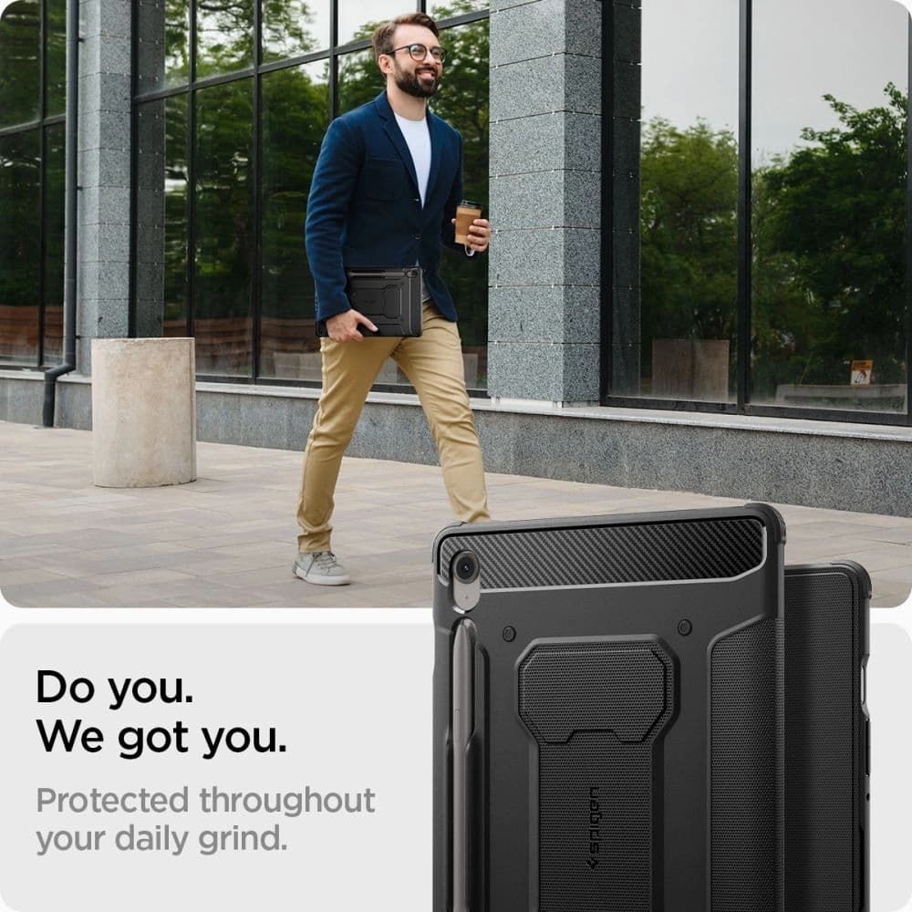 Spigen Rugged Armor Pro Samsung Galaxy Tab S9 11.0 / S10 FE 10.9 X710 / X716b / X520 / X526 Schwarz - 14