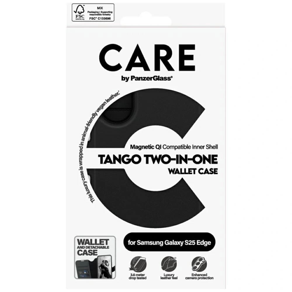 CARE von PanzerGlass Feature Tango 2w1 Wallet Qi Samsung Galaxy S25 Edge schwarz - 5