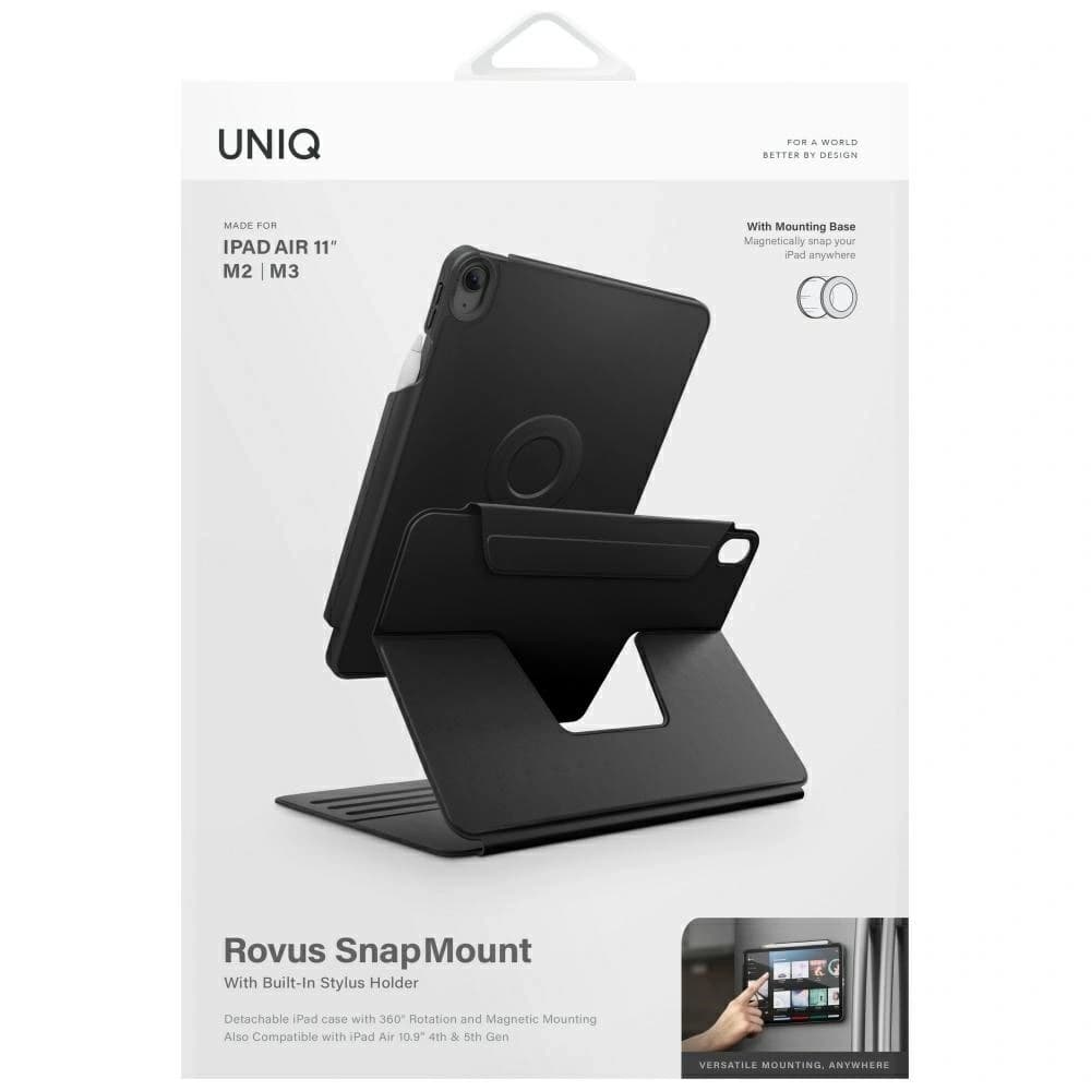 UNIQ Rovus Snapmount Magnetický 360° Otočný Odnímatelný Apple iPad Air 11" 2024/2025 / iPad Air 10.9" 2020/2022 černý - 11
