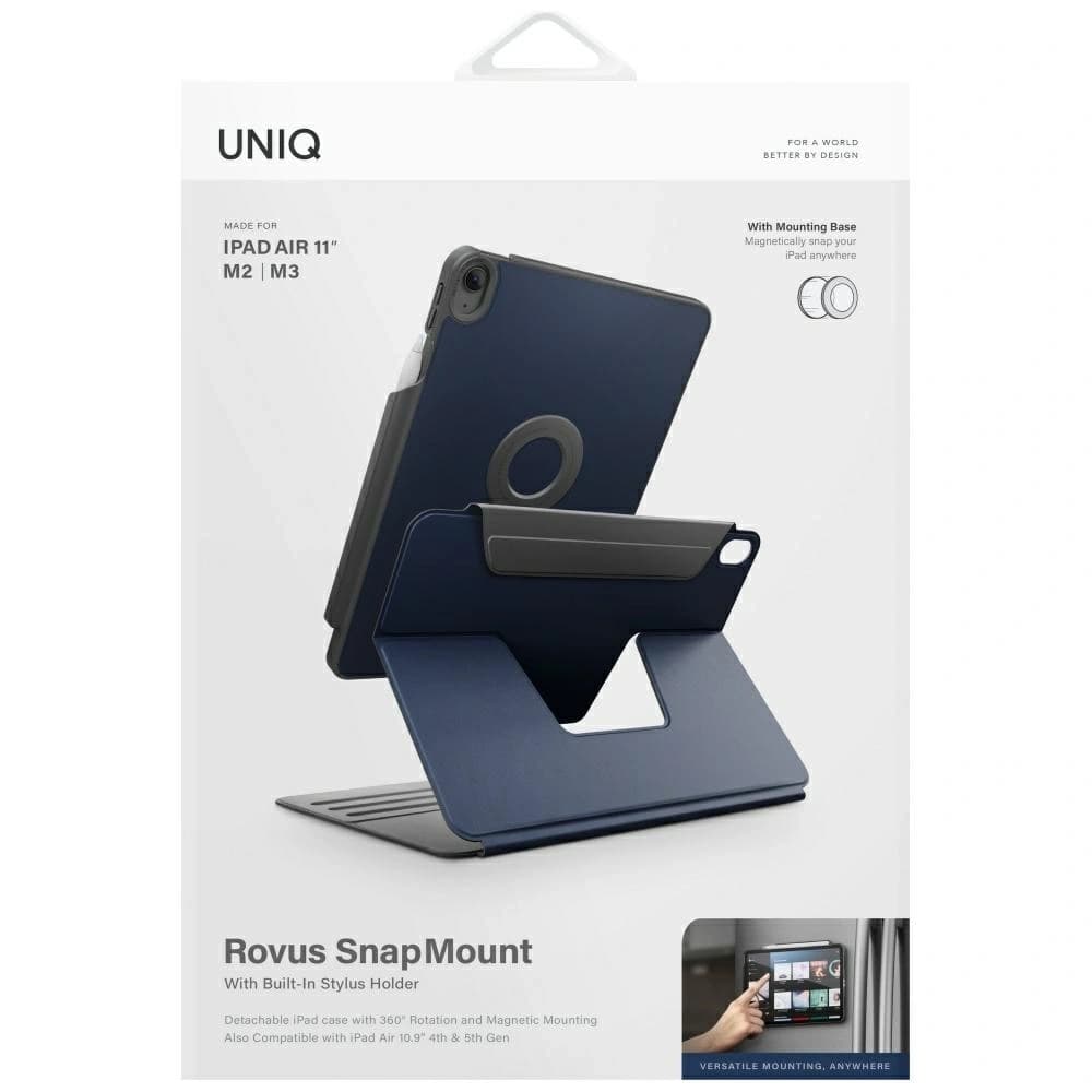 UNIQ Rovus Snapmount Magnetický 360 Rotující Odnímatelný Apple iPad Air 11" 2024/2025 / iPad Air 10.9" 2020/2022 námořnická modř - 11