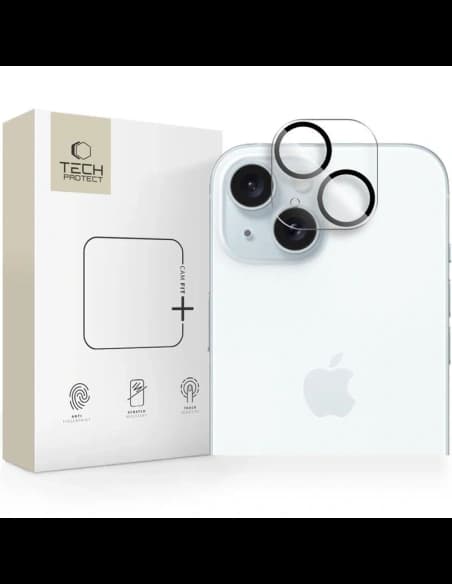 Tech-Protect Cam Fit+ Apple iPhone 14 / 14 Plus / 15 / 15 Plus Átlátszó