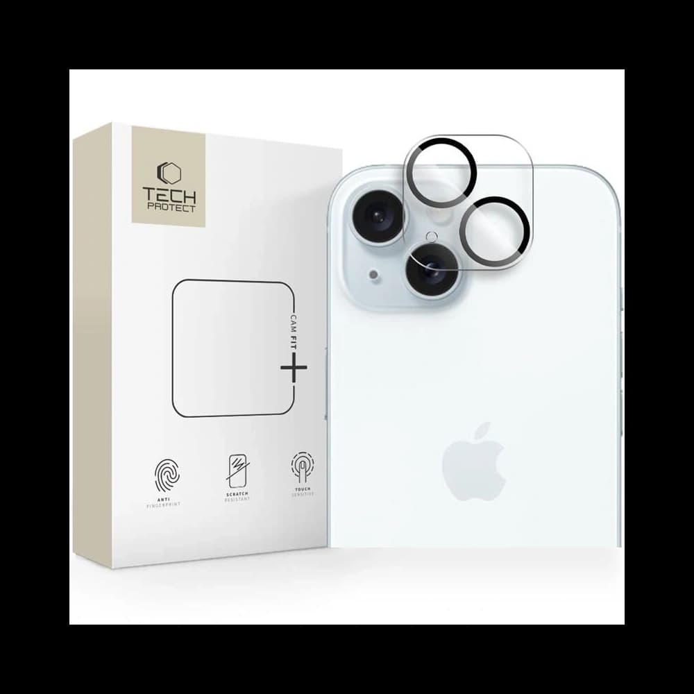 Tech-Protect Cam Fit+ Apple iPhone 14 / 14 Plus / 15 / 15 Plus Čirý - 1