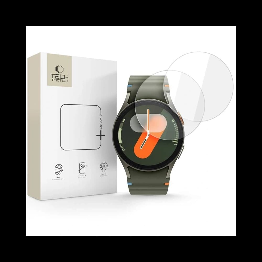 Tech-Protect Glass Fit+ Samsung Galaxy Watch 4/5/6/7/FE 40mm Čirý [2 BALENÍ] - 1
