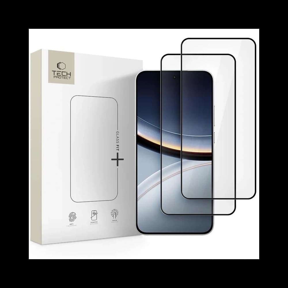Tech-Protect Glass Fit+ Xiaomi Poco F7 5G Černá [2 BALENÍ] - 1