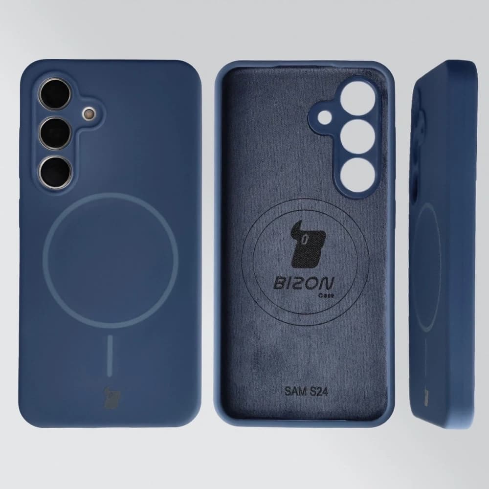 Bizon Soft Case mágneses Samsung Galaxy S24 tengerészkék - 5