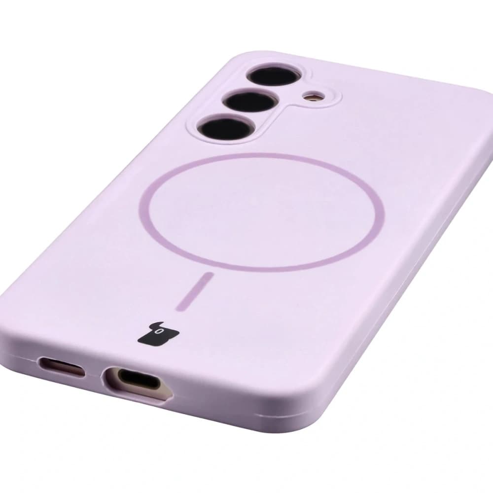 Husa moale Bizon cu magnet pentru Samsung Galaxy S24, violet deschis - 3