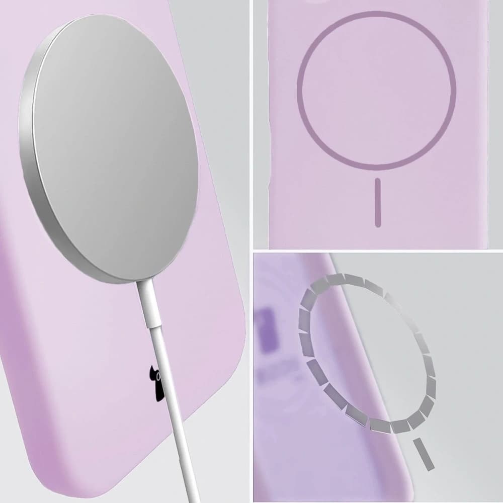 Husa moale Bizon cu magnet pentru Samsung Galaxy S24, violet deschis - 4