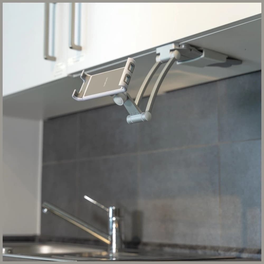 Suport pentru tabletă și smartphone 4smarts ErgoFix H7 pentru bucătărie Argintiu - 11