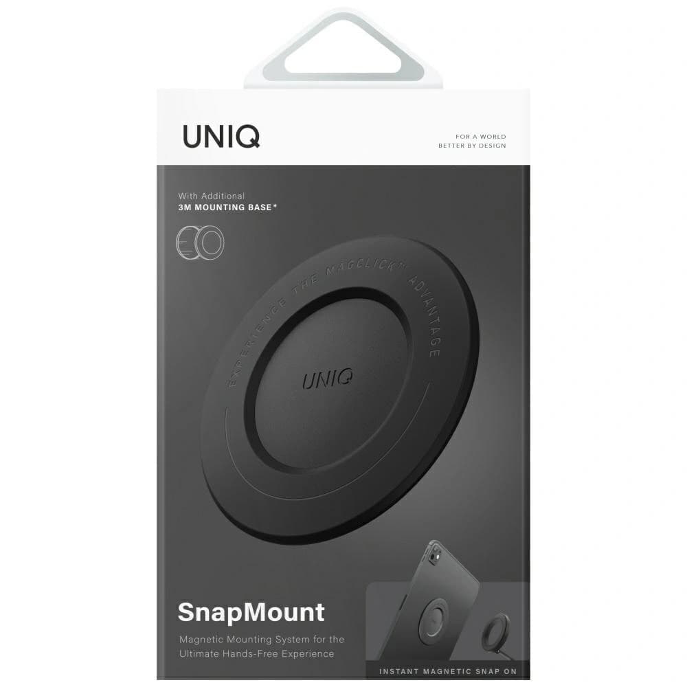 Suport magnetic UNIQ SnapMount autoadeziv negru - 6