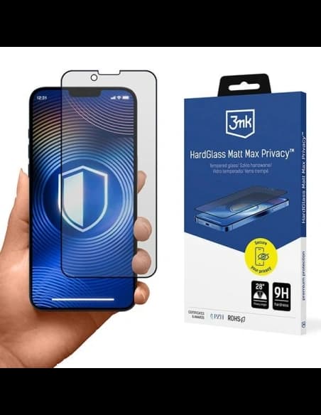 3MK HardGlass Matt Max Privacy Apple iPhone 13 / 13 Pro / 14 / 16e
