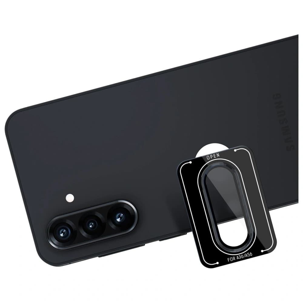 Protecție lentilă 3MK Pro pentru Samsung Galaxy A36 / A56 5G neagră - 5