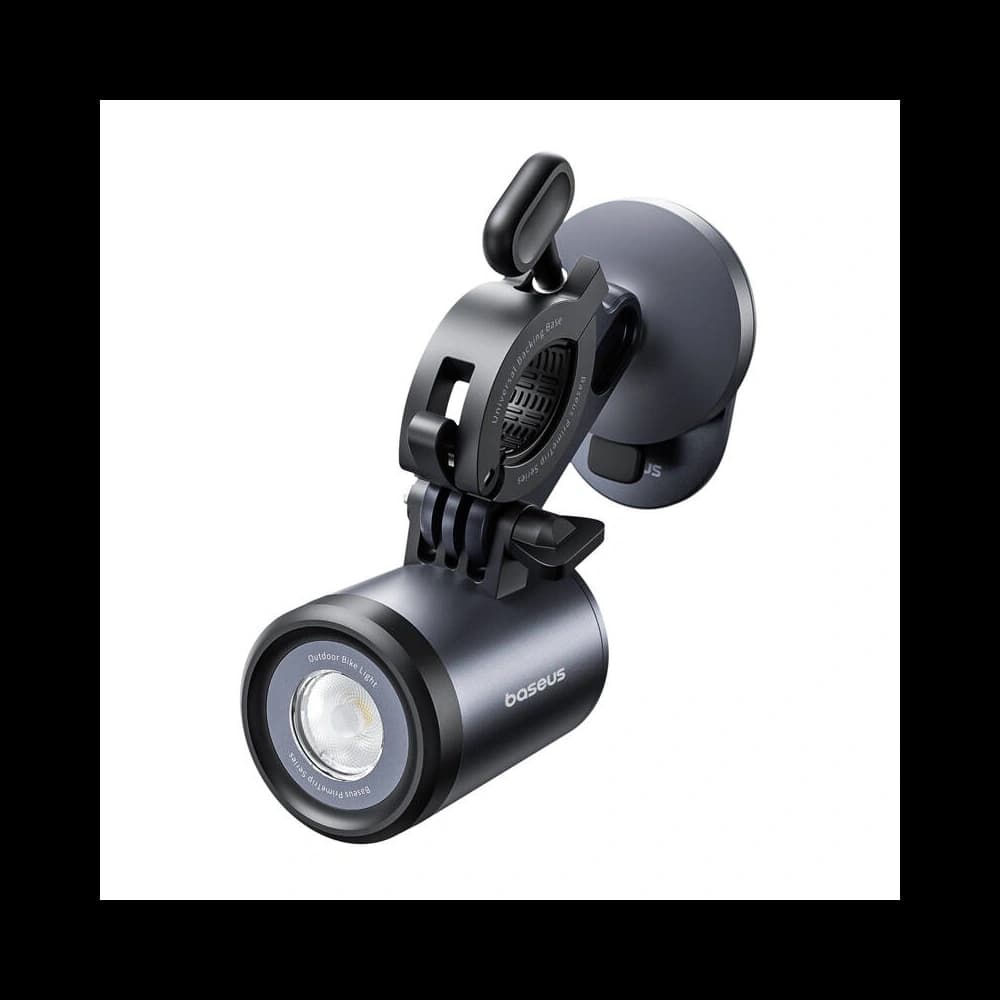 Baseus PrimeTrip 2-v-1 držák na telefon na kolo + 600lm USB-C svítilna (černá) - 5