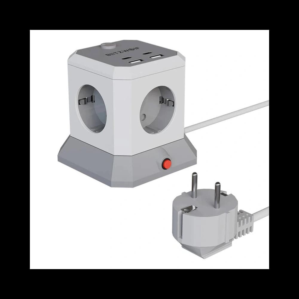 BlitzWolf BW-EC1 Steckdosenleiste 4xAC, 2xUSB-A, 2xUSB-C - 1