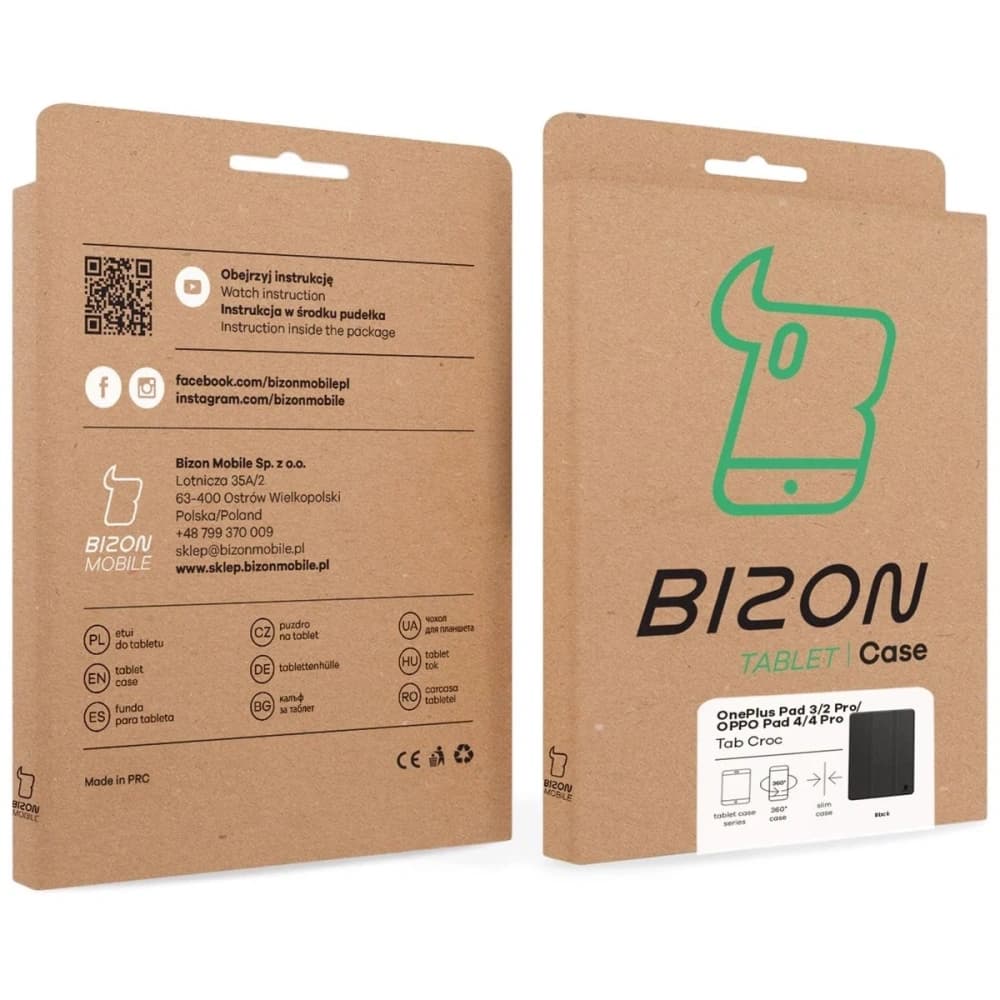 Husa Bizon Tab Croc OnePlus Pad 3 / 2 Pro / OPPO Pad 4 / 4 Pro neagră - 9