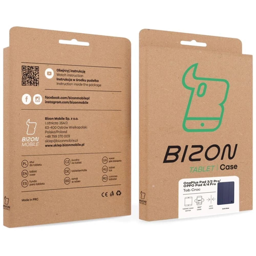 Bizon Case Tab Croc OnePlus Pad 3 / 2 Pro / OPPO Pad 4 / 4 Pro navy blue - 9