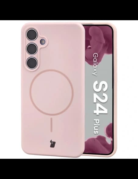 Bizon Soft Case Magnetic Samsung Galaxy S24+ Plus világos rózsaszín