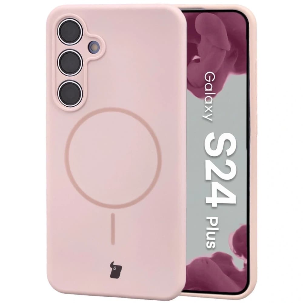 Bizon Soft Case Magnetic Samsung Galaxy S24+ Plus világos rózsaszín - 1