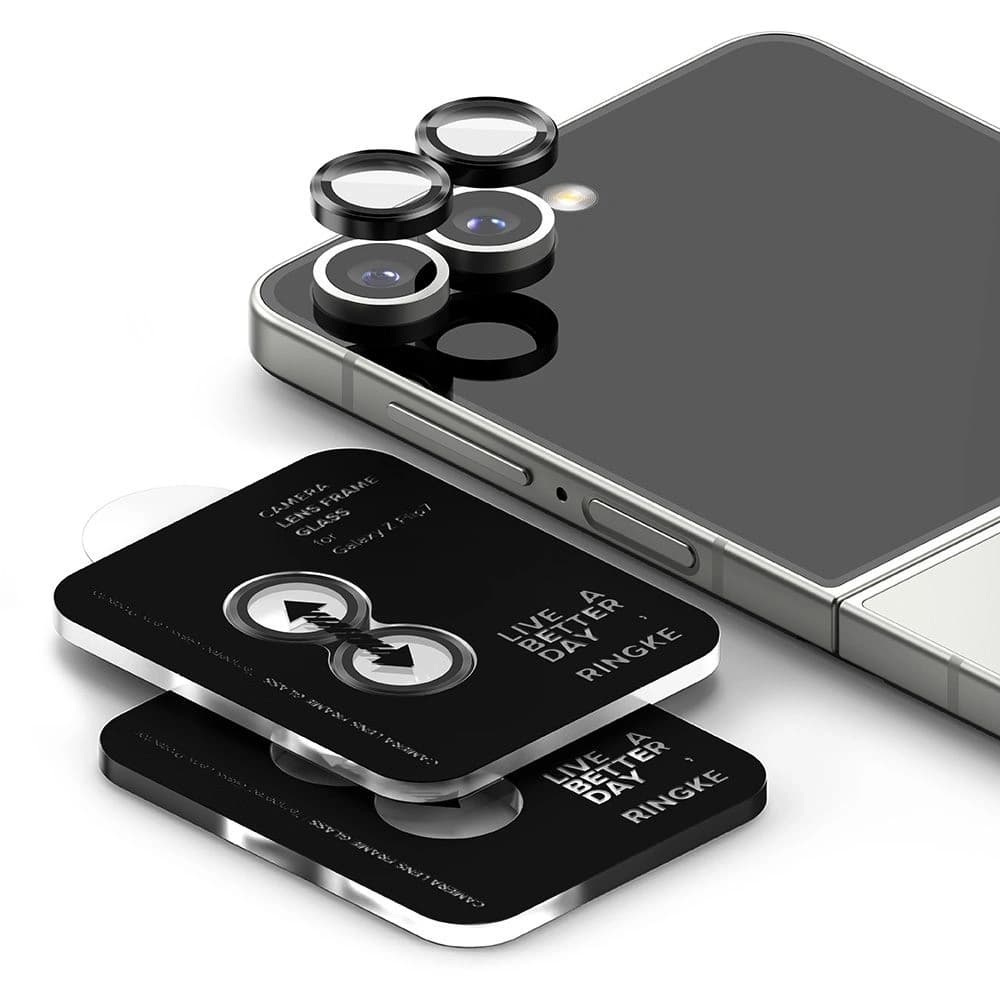 Ringke Kamera Keret Védő Samsung Galaxy Z Flip 7 Fekete [2 CSOMAG] - 3