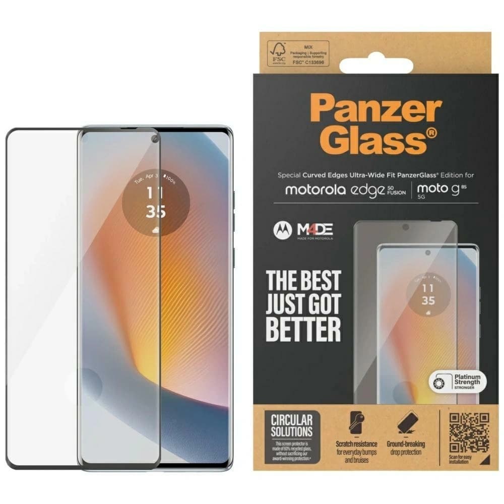 PanzerGlass Ultra-Wide Fit Motorola Edge 50 Fusion / Moto G85 - 1