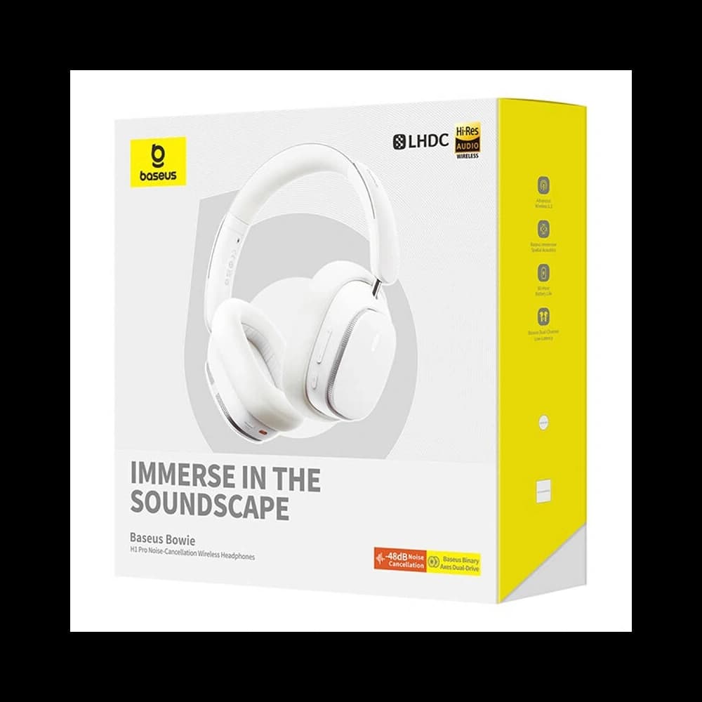 Baseus Bowie H1 PRO Wireless Over-Ear Headphones Bluetooth 5.3 (white) - 8