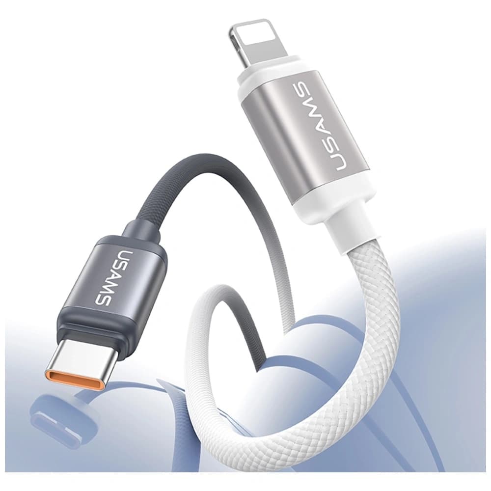 USAMS Bicolor Series SJ757 PD 30W USB-C / Lightning kabel 1,2 m černobílý - 4