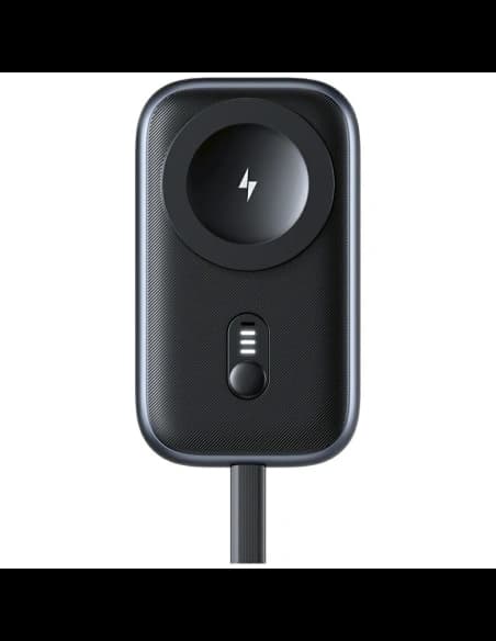 Ładowarka indukcyjna 2w1 USAMS CD245 do Apple Watch z powerbankiem 1200mAh + kabel USB-C titanium