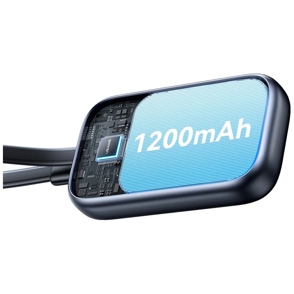 USAMS CD245 2-v-1 bezdrátová nabíječka pro Apple Watch s 1200mAh power bankou + USB-C kabel Titanová - 8