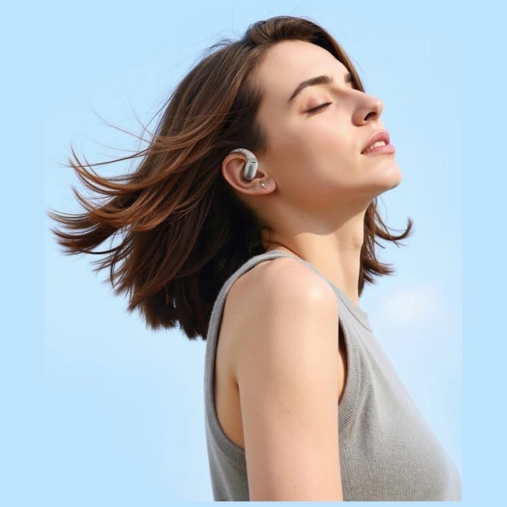 4smarts SkyBuds OWS Wireless Open-Ear Headphones Bluetooth 5.4 with AI Screen Beige - 8