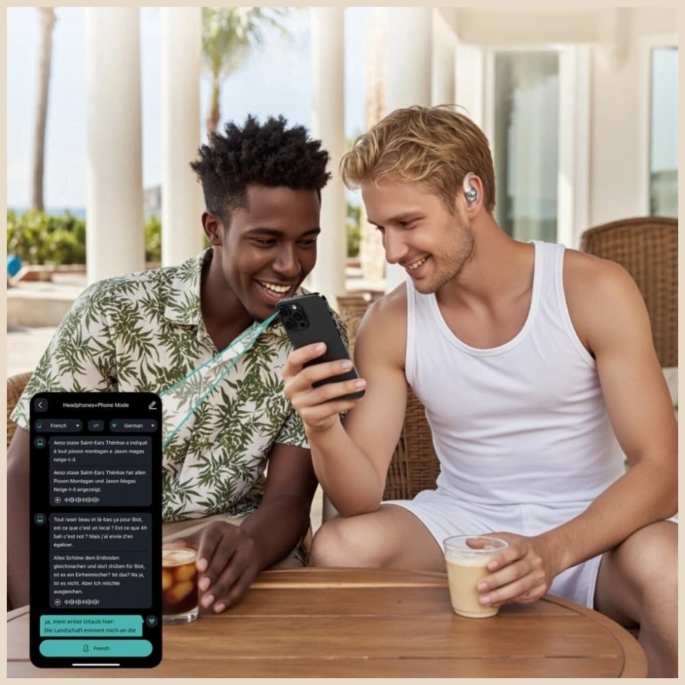 4smarts SkyBuds OWS Wireless Open-Ear Headphones Bluetooth 5.4 with AI Screen Beige - 11