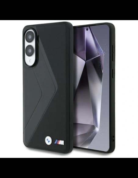 BMW Piele Oversized Stripes MagSafe Samsung Galaxy S25 Edge negru