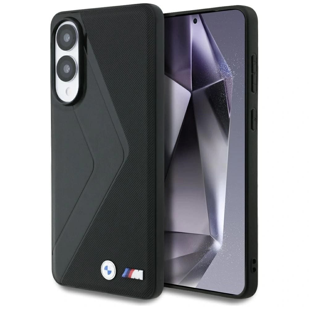 BMW Leather Oversized Stripes MagSafe Samsung Galaxy S25 Edge black - 1