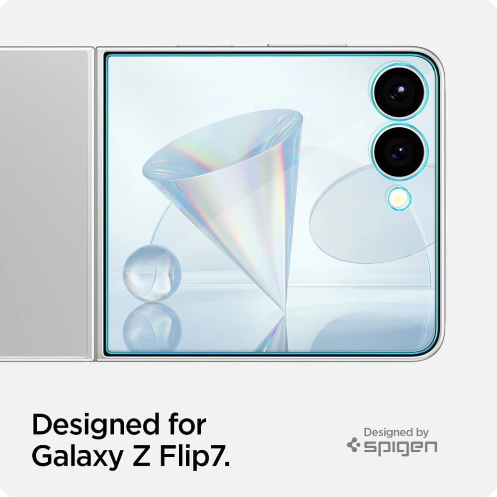 Spigen Glas.tr ez Fit HD Samsung Galaxy Z Flip 7 Clear [2 PACK] - 9