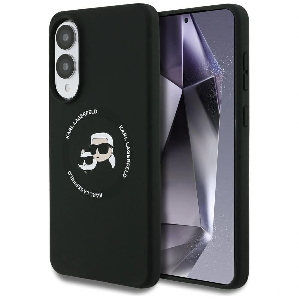 Karl Lagerfeld Silicon Dublu Capete și Cerc MagSafe Samsung Galaxy S25 Edge negru - 1
