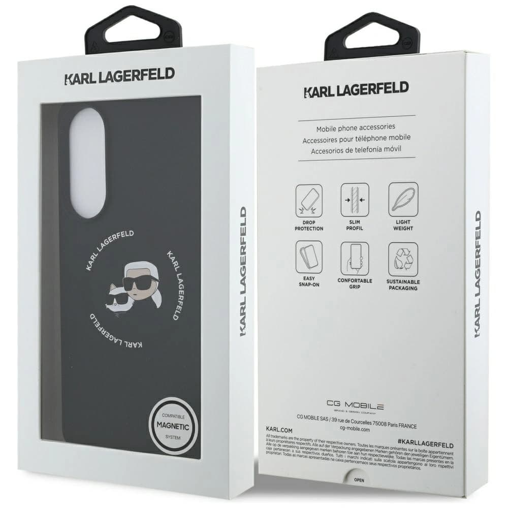Karl Lagerfeld Silicon Dublu Capete și Cerc MagSafe Samsung Galaxy S25 Edge negru - 8