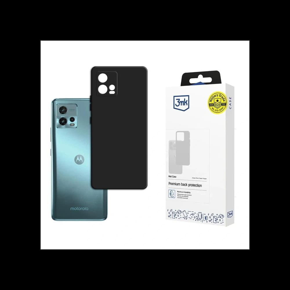 3MK Matt Case Motorola Moto G72 black - 1